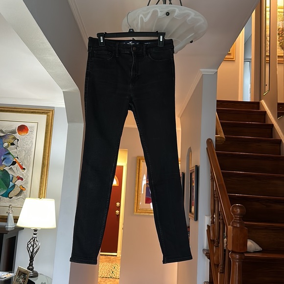 🌺 Hollister High Rise Skinny Jeans Sz 27 with bonus Body Suit Top SzM - Picture 3 of 12